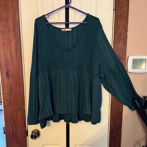 SO Size 2X Blue-Green Blouse